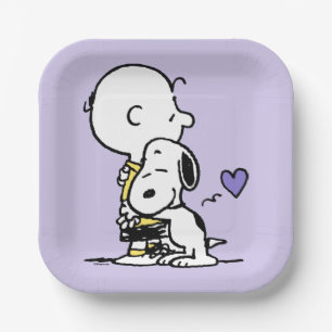 Erdnüsse Valentinstag Charlie Brown & Snoopy Pappteller