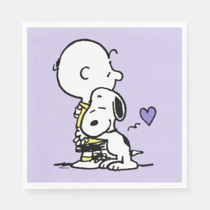 Erdnüsse Valentinstag Charlie Brown & Snoopy Serviette