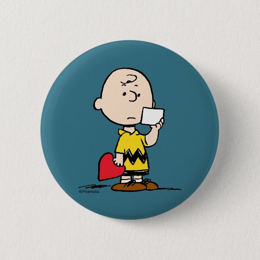 Erdnüsse | Valentinstag Charlie Brown Valentine Button (Vorderseite)