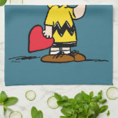 Erdnüsse | Valentinstag Charlie Brown Valentine Geschirrtuch (Gefaltet)