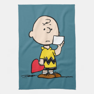 Erdnüsse   Valentinstag Charlie Brown Valentine Geschirrtuch