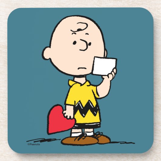 Erdnüsse | Valentinstag Charlie Brown Valentine Getränkeuntersetzer (Vorderseite)