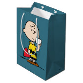 Erdnüsse | Valentinstag Charlie Brown Valentine Mittlere Geschenktüte (Rückseite Schrägansicht)