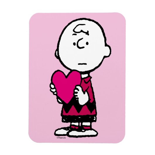 Erdnüsse | Valentinstag | Herz Charlie Brown Magnet (Vertikal)