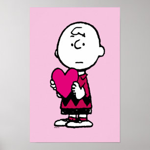 Erdnüsse   Valentinstag   Herz Charlie Brown Poster
