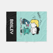 Erdnüsse | Valentinstag | Lucy & Schroeder Fleecedecke (Vorderseite (Horizontal))