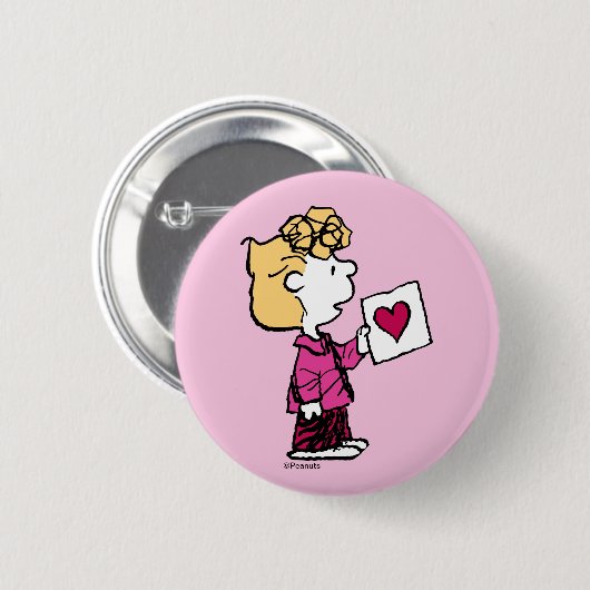 Erdnüsse | Valentinstag | Sally Valentine Card Button (Vorne & Hinten)