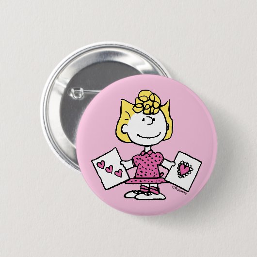 Erdnüsse | Valentinstag | Sally Valentines Button (Vorne & Hinten)