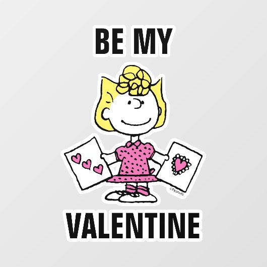 Erdnüsse | Valentinstag | Sally Valentines Fensteraufkleber (Blatt)