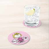 Erdnüsse | Valentinstag | Sally Valentines Runder Pappuntersetzer (Vor Ort)