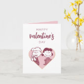 Erdnüsse | Valentinstag | Schroeder & Lucy Karte (Gelbe Blume)