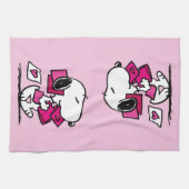 Erdnüsse | Valentinstag | Snoopie mit Valentinen Geschirrtuch (Horizontal)