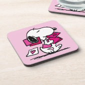 Erdnüsse | Valentinstag | Snoopie mit Valentinen Getränkeuntersetzer (Linke Seite)