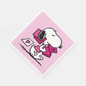 Erdnüsse | Valentinstag | Snoopie mit Valentinen Serviette (Ecke)