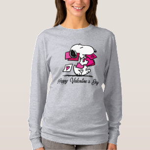 Erdnüsse Valentinstag Snoopie mit Valentinen T-Shirt