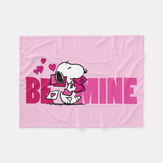Erdnüsse | Valentinstag | Snoopy Be Mine Fleecedecke (Vorderseite (Horizontal))