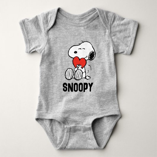 Erdnüsse | Valentinstag | Snoopy Heart Hug Baby Strampler (Vorderseite)