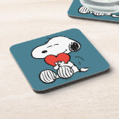 Erdnüsse | Valentinstag | Snoopy Heart Hug Getränkeuntersetzer (Linke Seite)