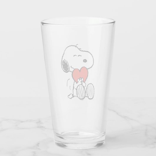 Erdnüsse | Valentinstag | Snoopy Heart Hug Glas (Rückseite)