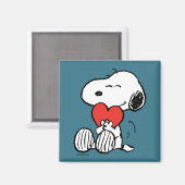 Erdnüsse | Valentinstag | Snoopy Heart Hug Magnet (Vorderseite/Rückseite)