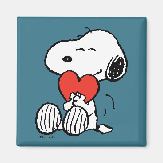 Erdnüsse | Valentinstag | Snoopy Heart Hug Magnet (Vorne)