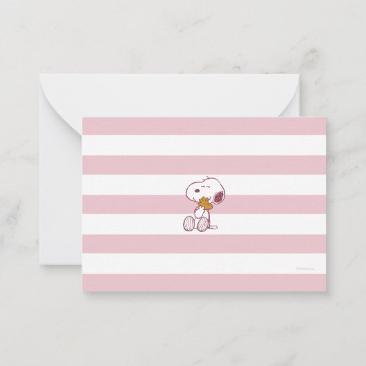 Erdnüsse | Valentinstag | Snoopy Heart Hug Mitteilungskarte (Rückseite)