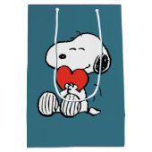 Erdnüsse | Valentinstag | Snoopy Heart Hug Mittlere Geschenktüte (Rückseite)