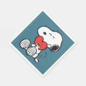 Erdnüsse | Valentinstag | Snoopy Heart Hug Serviette (Ecke)