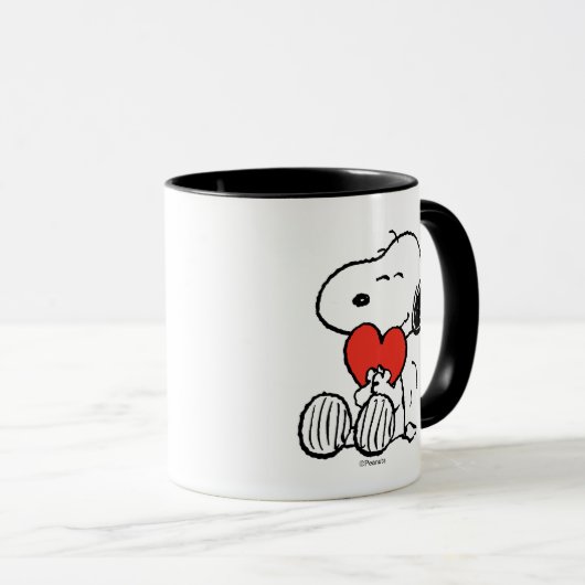 Erdnüsse | Valentinstag | Snoopy Heart Hug Tasse (VorderseiteRechts)