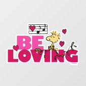 Erdnüsse | Valentinstag | Woodstock Love Fensteraufkleber (Blatt)