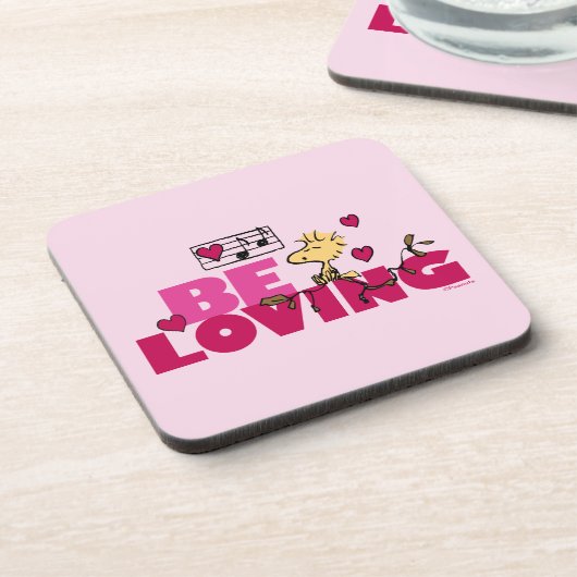 Erdnüsse | Valentinstag | Woodstock Love Getränkeuntersetzer (Linke Seite)