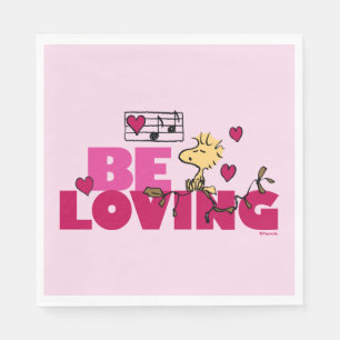 Erdnüsse Valentinstag Woodstock Love Serviette
