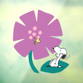 Erdnüsse | Veranschaulichung der Lila Blume der Na Fensteraufkleber (Blatt 3)