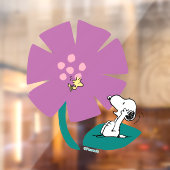 Erdnüsse | Veranschaulichung der Lila Blume der Na Fensteraufkleber (Blatt 2)