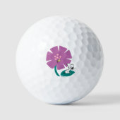 Erdnüsse | Veranschaulichung der Lila Blume der Na Golfball (Vorderseite)