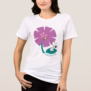 Erdnüsse Veranschaulichung der Lila Blume der Na Tri-Blend Shirt