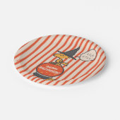 Erdnüsse | Vintage Holzbalkenpflaster Pappteller (Schrägansicht)