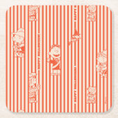 Erdnüsse | Vintages Halloween-Muster Rechteckiger Pappuntersetzer (Vorderseite)