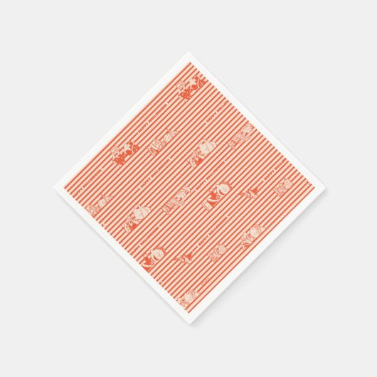 Erdnüsse | Vintages Halloween-Muster Serviette (Ecke)