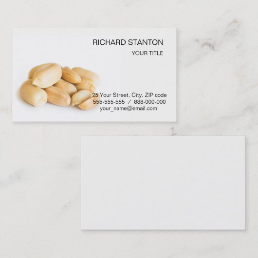 Erdnüsse Visitenkarte (Vorne/Hinten)
