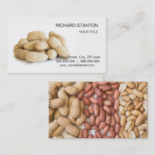 Erdnüsse Visitenkarte (Vorne/Hinten)