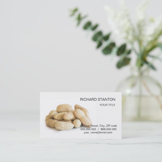 Erdnüsse Visitenkarte (Stehend Vorderseite)