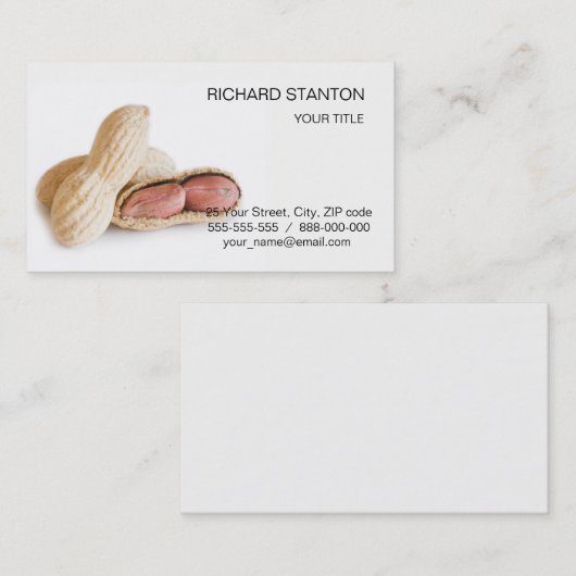 Erdnüsse Visitenkarte (Vorne/Hinten)