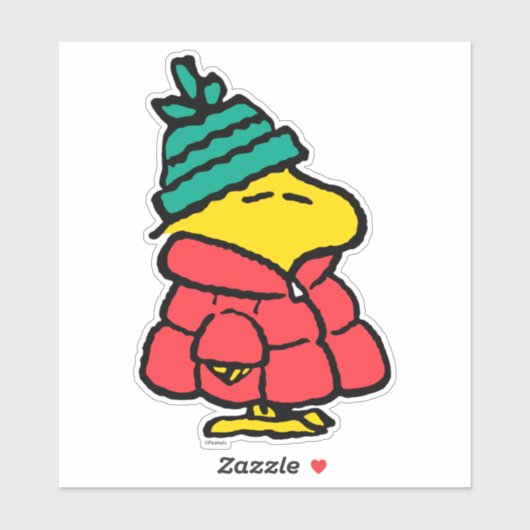 Erdnüsse | Waldpuffy Winter Jacket Aufkleber (Blatt)