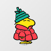 Erdnüsse | Waldpuffy Winter Jacket Fensteraufkleber (Blatt)