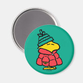 Erdnüsse | Waldpuffy Winter Jacket Magnet (Vorderseite/Rückseite)