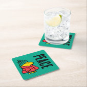 Erdnüsse | Waldpuffy Winter Jacket Rechteckiger Pappuntersetzer (Vor Ort)