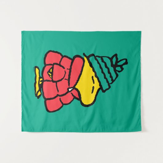 Erdnüsse | Waldpuffy Winter Jacket Wandteppich (Vorderseite (Horizontal))