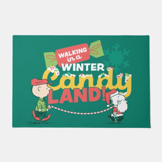 Erdnüsse | Wandern in einem winterlichen, feinen L Fußmatte (Vorderseite)