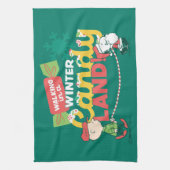 Erdnüsse | Wandern in einem winterlichen, feinen L Geschirrtuch (Vertikal)